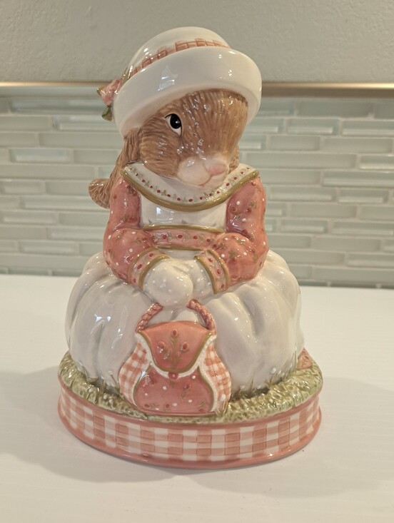 Demdaco Other - Woodsong Kids Demdaco Bunny 2003 Coin Bank Porcelain Mama Rabbit 6.75"